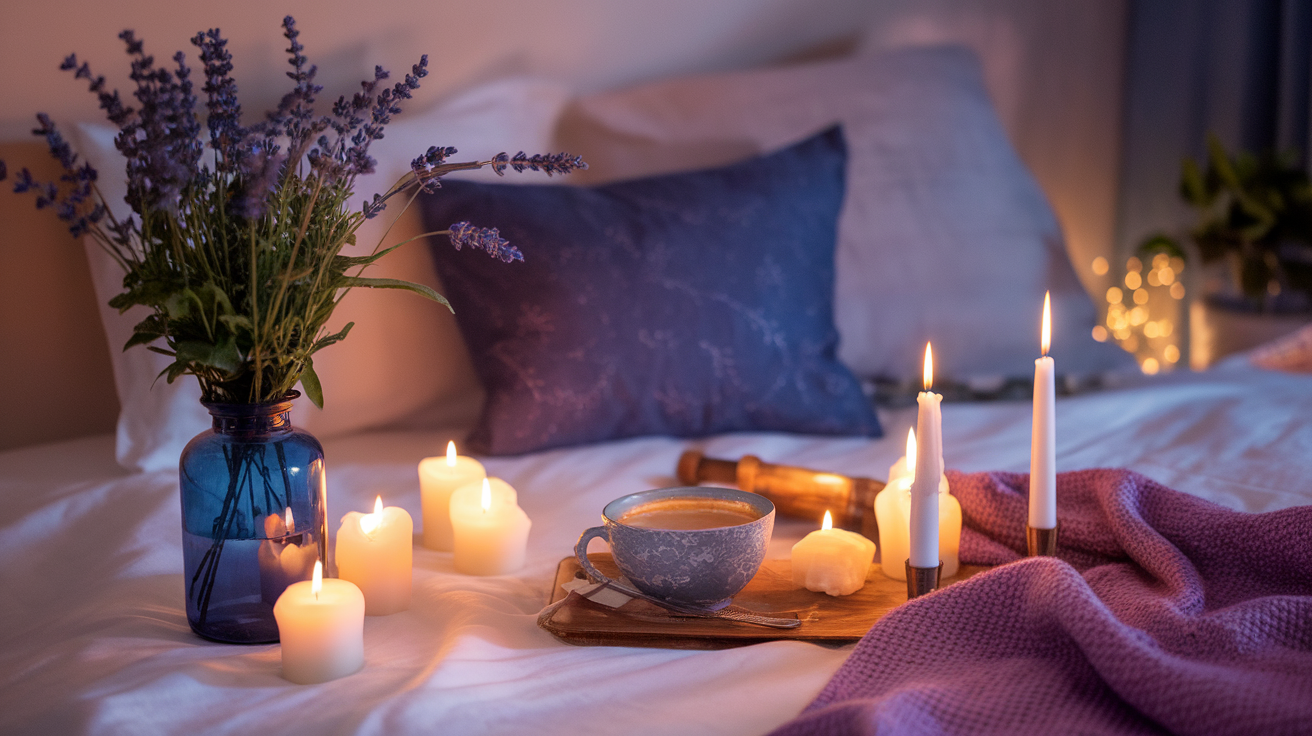 Klidná ložnice s měkkým osvětlením pro kvalitní spánek